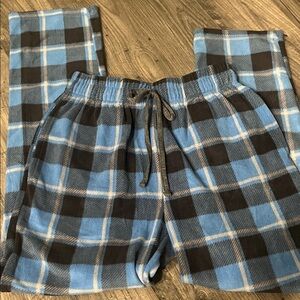 Barely worn, excellent condition.  Cuddl Duds Blue and Black Plaid Pants